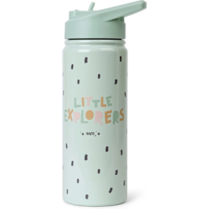 Saro Garrafa Térmica com Palhinha Little Explorers 500ml Aço Inox - Isolamento 12h Saro Garrafa Térmica com Palhinha Little Explorers 500ml Aço Inox - Isolamento 12h