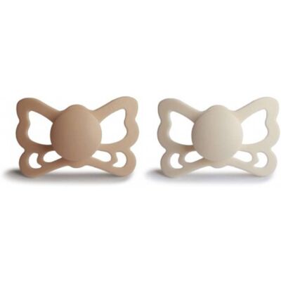 Frigg Butterfly Chupetas Silicone Silky Satin e Cream 6-18M Frigg Butterfly Chupetas Silicone Silky Satin e Cream 6-18M