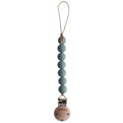 Mushie Halo Corrente Chupeta Cadet Blue +0M Mushie Halo Corrente Chupeta Cadet Blue +0M