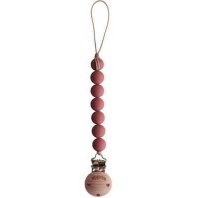 Mushie Halo Corrente Chupeta Redwood +0M Mushie Halo Corrente Chupeta Redwood +0M