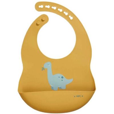 Babador de Silicone Amarelo Saro - Babadores para Bebês Babador de Silicone Amarelo Saro - Babadores para Bebês