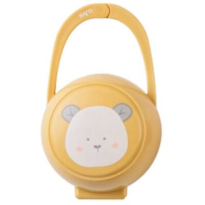 Saro Caixa Porta Chupeta Mostarda Boneco Saro Caixa Porta Chupeta Mostarda Boneco