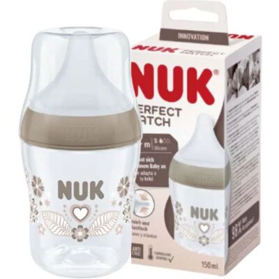 Nuk Perfect Match Biberão Silicone Bege +0M 150ml Nuk Perfect Match Biberão Silicone Bege +0M 150ml