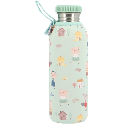 Tutete Garrafa Aço com Forro Três Porquinhos 500ml Tutete Garrafa Aço com Forro Três Porquinhos 500ml