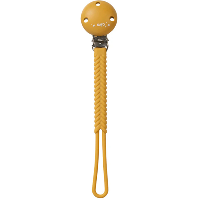 Saro Baby Presilha de Silicone Trançado - Mostarda Saro Baby Presilha de Silicone Trançado - Mostarda