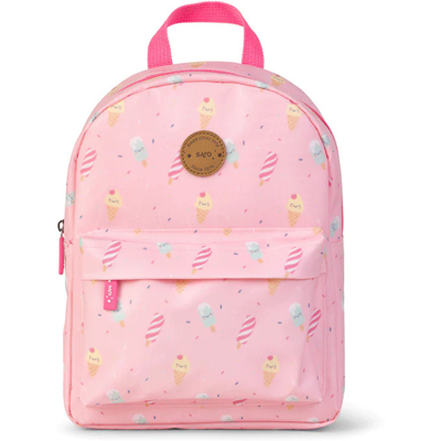 Saro Mochila Infantil Rosa - Design de Sorvete Saro Mochila Infantil Rosa - Design de Sorvete