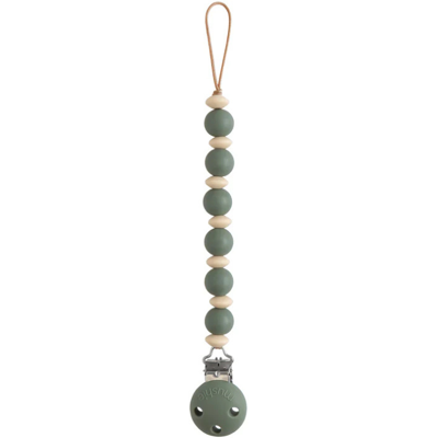 Clips de chupeta Mushie Luna Thym - Verde - Sem BPA Clips de chupeta Mushie Luna Thym - Verde - Sem BPA