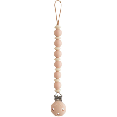 Mushie Corrente para Chupeta 0+ Meses Silicone Alimentar - Cor Halo Luna Blush Mushie Corrente para Chupeta 0+ Meses Silicone Alimentar - Cor Halo Luna Blush