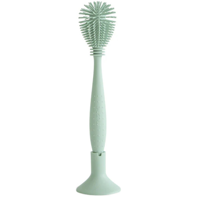 Escova de Mamadeira Mushie Blush - Limpeza Profunda Cabo de Silicone Escova de Mamadeira Mushie Blush - Limpeza Profunda Cabo de Silicone