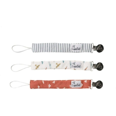 Copper Pearl Clipes para Chupeta Padrão Ace Set de 3 Clipes para Prender na Chupeta Copper Pearl Clipes para Chupeta Padrão Ace Set de 3 Clipes para Prender na Chupeta