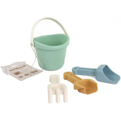 Miniland Conjunto de Praia Pequeno Verde Eco Conjunto Balde, Pá, Ancinho e Peneira Miniland Conjunto de Praia Pequeno Verde Eco Conjunto Balde, Pá, Ancinho e Peneira