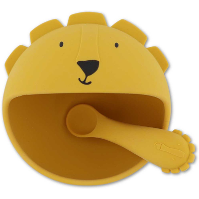 Trixie Baby Trixie Primeiro Conjunto Refeição Bebé Mr. Lion 4m+ Tigela com Ventosa e Colher Trixie Baby Trixie Primeiro Conjunto Refeição Bebé Mr. Lion 4m+ Tigela com Ventosa e Colher