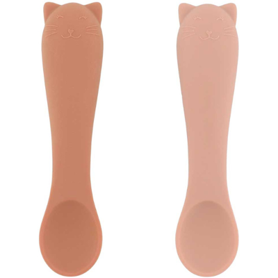 Trixie Baby Trixie Primeiras Colheres Bebé Mrs. Cat Pack 2 4m+ Silicone Alimentar Trixie Baby Trixie Primeiras Colheres Bebé Mrs. Cat Pack 2 4m+ Silicone Alimentar