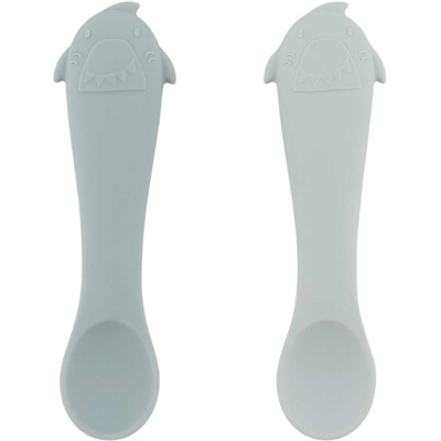 Trixie Baby Trixie Primeiras Colheres Bebé Mr. Shark Pack 2 4m+ Silicone Alimentar Trixie Baby Trixie Primeiras Colheres Bebé Mr. Shark Pack 2 4m+ Silicone Alimentar