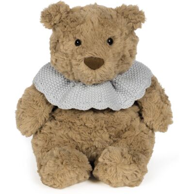 Pasito a Pasito Peluche Urso Tricot Azul 29cm Olhos Bordados Pasito a Pasito Peluche Urso Tricot Azul 29cm Olhos Bordados