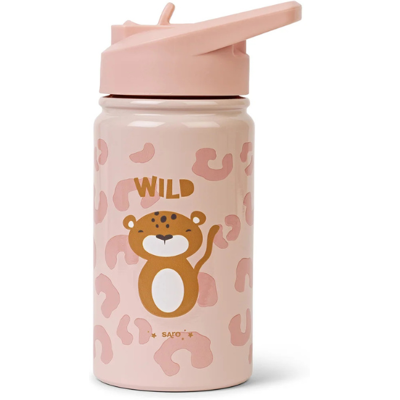 Saro Garrafa Térmica com Palhinha Born To Be Wild 350ml Aço Inox - Isolamento 12h Saro Garrafa Térmica com Palhinha Born To Be Wild 350ml Aço Inox - Isolamento 12h