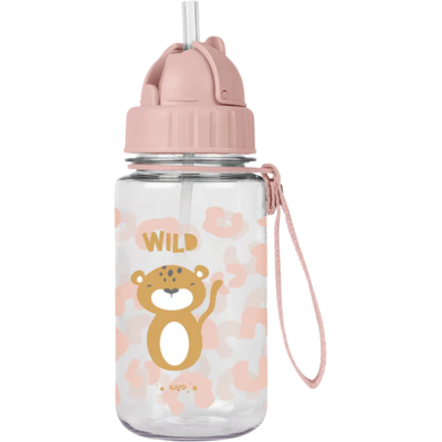 Saro Garrafa Infantil Born To Be Wild 400ml Tritan com Palhinha Automática Leve e Durável Saro Garrafa Infantil Born To Be Wild 400ml Tritan com Palhinha Automática Leve e Durável