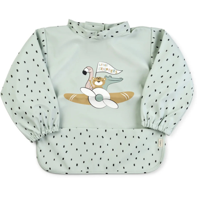 Saro Babete Impermeável com Mangas Little Explorers Ajustável com Velcro Fácil Limpeza Saro Babete Impermeável com Mangas Little Explorers Ajustável com Velcro Fácil Limpeza
