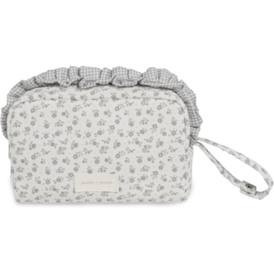 Pasito a Pasito Necessaire Little Bloom Flowers Grey Algodão com Estampado Floral Pasito a Pasito Necessaire Little Bloom Flowers Grey Algodão com Estampado Floral