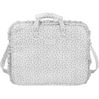 Pasito a Pasito Mala Maternidade e Viagem Little Bloom Flowers Grey 44x36x16cm Pasito a Pasito Mala Maternidade e Viagem Little Bloom Flowers Grey 44x36x16cm