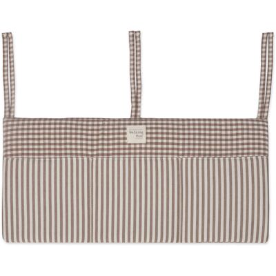 Walking Mum Organizador de Berço Praliné Vichy Moka Bolsos Bebé Cama Arrumação Walking Mum Organizador de Berço Praliné Vichy Moka Bolsos Bebé Cama Arrumação