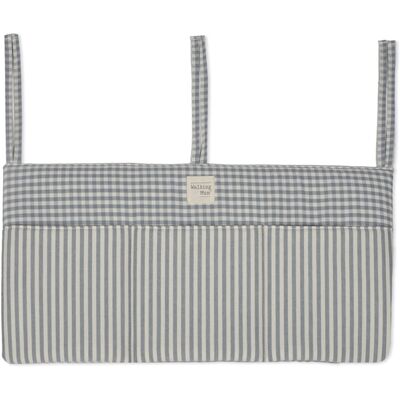 Walking Mum Organizador de Berço Praliné Vichy/Strips Matcha Bolsos Bebé Cama Arrumação Walking Mum Organizador de Berço Praliné Vichy/Strips Matcha Bolsos Bebé Cama Arrumação