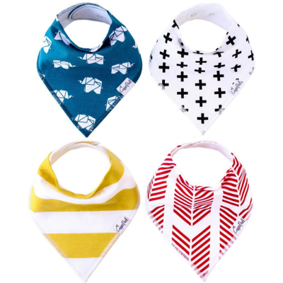 Copper Pearl Bandana Bib Set Indie Pack 4 Babetes Algodão 3-36 Meses Copper Pearl Bandana Bib Set Indie Pack 4 Babetes Algodão 3-36 Meses