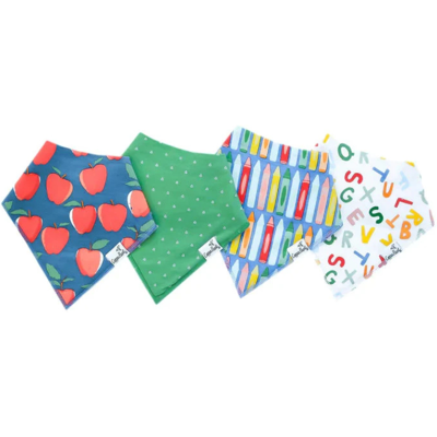 Copper Pearl Bandana Bib Set Teacher Pack 4 Babetes Algodão 3-36 Meses Copper Pearl Bandana Bib Set Teacher Pack 4 Babetes Algodão 3-36 Meses