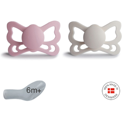 Frigg Pack 2 Chupetas de Silicone Borboleta - 6-18M Frigg Pack 2 Chupetas de Silicone Borboleta - 6-18M