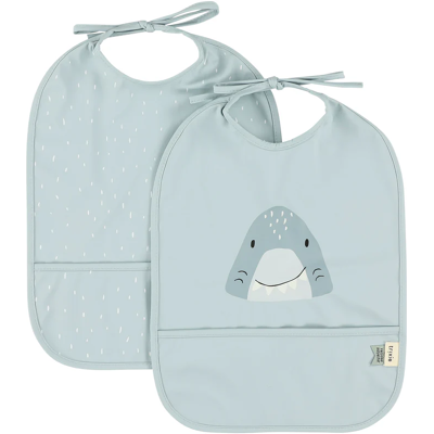Trixie Baby Trixie Babetes Impermeáveis Pack 2 Mr. Shark Poliéster Reciclado +3M Trixie Baby Trixie Babetes Impermeáveis Pack 2 Mr. Shark Poliéster Reciclado +3M