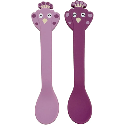 Trixie Baby Trixie Colheres Silicone Pack 2 Mrs. Peacock Alimentação Bebé +4M Trixie Baby Trixie Colheres Silicone Pack 2 Mrs. Peacock Alimentação Bebé +4M