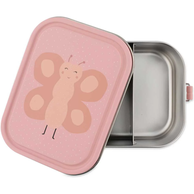 Trixie Baby Trixie Lancheira Metálica Grande Mrs. Butterfly Inox + Fecho Silicone +3A Trixie Baby Trixie Lancheira Metálica Grande Mrs. Butterfly Inox + Fecho Silicone +3A
