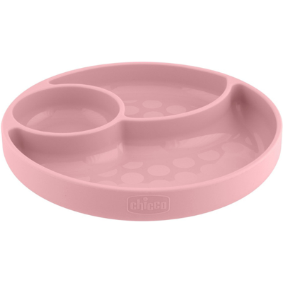 Chicco Prato Silicone com 3 Divisórias e Ventosa Rosa 12M+ Compatível com micro-ondas e máquina de lavar loiça Chicco Prato Silicone com 3 Divisórias e Ventosa Rosa 12M+ Compatível com micro-ondas e máquina de lavar loiça