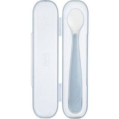 Chicco Colher Silicone Macio com Estojo 6M+ Sem BPA Ergonómica Chicco Colher Silicone Macio com Estojo 6M+ Sem BPA Ergonómica