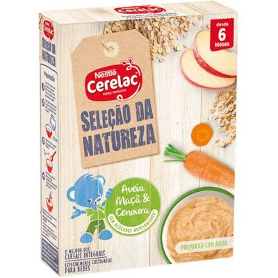 Nestlé Cerelac Seleção da Natureza Aveia Maçã Cenoura - 240g Nestlé Cerelac Seleção da Natureza Aveia Maçã Cenoura - 240g