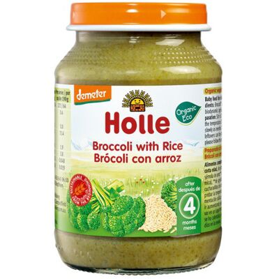 Holle Bio Pure Brocolo+Arroz 190g +4M Holle Bio Pure Brocolo+Arroz 190g +4M