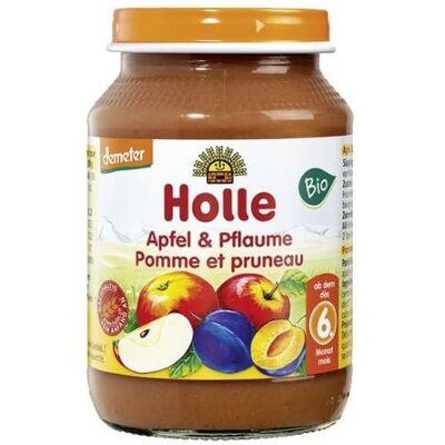 Holle Bio Puré De Maçã E Ameixa 190g +6M Holle Bio Puré De Maçã E Ameixa 190g +6M
