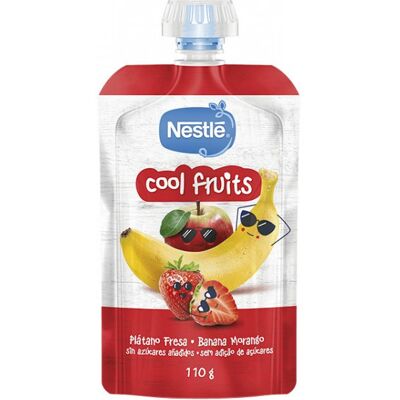 Nestlé Cool Fruits Banana Morango Comida para Bebês 110g Nestlé Cool Fruits Banana Morango Comida para Bebês 110g