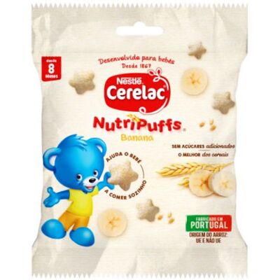 Nestlé Nutripuffs Banana - Snack para bebês 8+ meses Nestlé Nutripuffs Banana - Snack para bebês 8+ meses