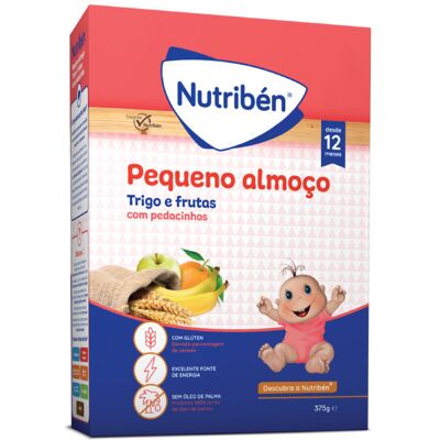 Nutribén Papa Não Láctea Pequeno Almoço Trigo e Frutas +12M 375g Nutribén Papa Não Láctea Pequeno Almoço Trigo e Frutas +12M 375g