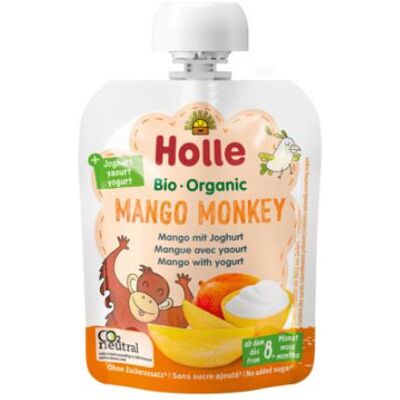 Holle Bio Mango Monkey Saqueta De Iogurte E Manga 85g +8M Holle Bio Mango Monkey Saqueta De Iogurte E Manga 85g +8M
