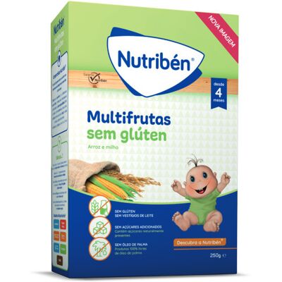 Nutribén papa multifrutas sem glúten 250g Nutribén papa multifrutas sem glúten 250g