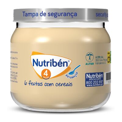 Nutriben 6 Frutas com Cereais Frasco para Bebês - Frasco para Bebês Nutriben 6 Frutas com Cereais Frasco para Bebês - Frasco para Bebês