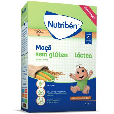 Nutribén Papinha de maçã com leite sem glúten +4m 250g Nutribén Papinha de maçã com leite sem glúten +4m 250g