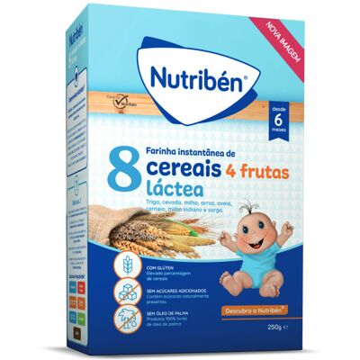 Nutribén Papa Láctea 8 Cereais 4 Frutas 250g Nutribén Papa Láctea 8 Cereais 4 Frutas 250g