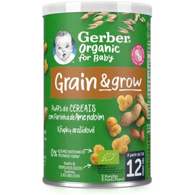 Gerber Organic NutriPuffs Amendoim +12M 35g Gerber Organic NutriPuffs Amendoim +12M 35g