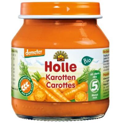 Holle Bio Puré Cenoura +5M 125g Holle Bio Puré Cenoura +5M 125g