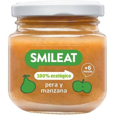 Smileat Boião Pera e Maçã +6M 130g Smileat Boião Pera e Maçã +6M 130g