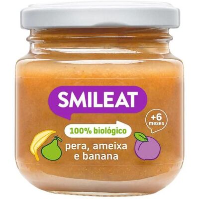 Potes de Pêra, Ameixa e Banana Orgânicos - Comida para Bebês Potes de Pêra, Ameixa e Banana Orgânicos - Comida para Bebês
