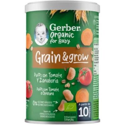 Nestlé Gerber NutriPuffs Tomate e Cenoura Lanche para Bebês - Baby Snack Nestlé Gerber NutriPuffs Tomate e Cenoura Lanche para Bebês - Baby Snack